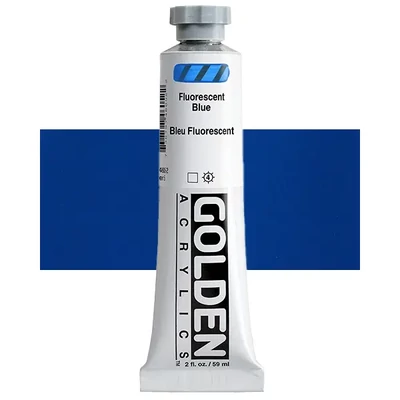 Golden Acrylics Heavy Body akrilfesték, 59 ml - 4605, fluorescent blue