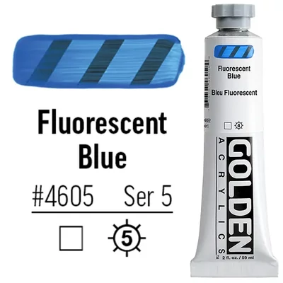 Golden Acrylics Heavy Body akrilfesték, 59 ml - 4605, fluorescent blue