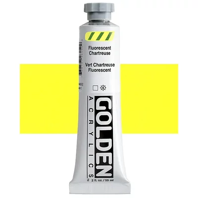 Golden Acrylics Heavy Body akrilfesték, 59 ml - 4615, fluorescent chartreuse