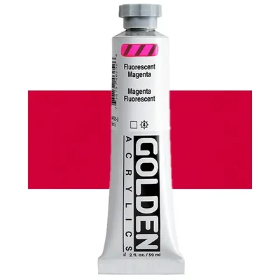 Golden Acrylics Heavy Body akrilfesték, 59 ml - 4625, fluorescent magenta