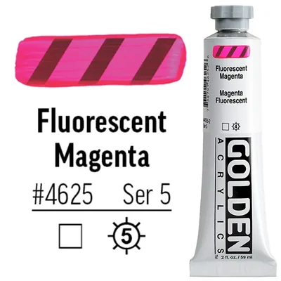 Golden Acrylics Heavy Body akrilfesték, 59 ml - 4625, fluorescent magenta