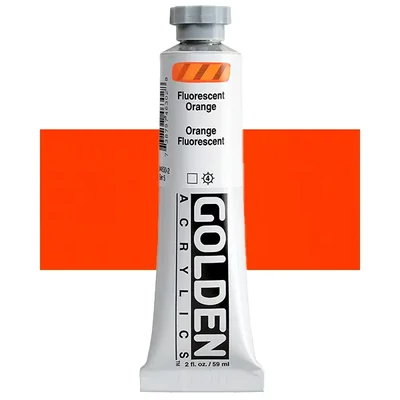 Golden Acrylics Heavy Body akrilfesték, 59 ml - 4630, fluorescent orange