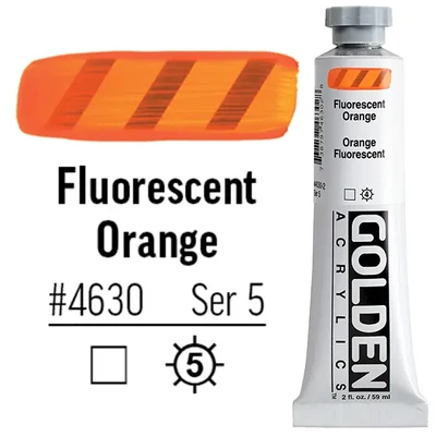 Golden Acrylics Heavy Body akrilfesték, 59 ml - 4630, fluorescent orange