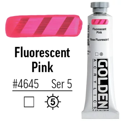 Golden Acrylics Heavy Body akrilfesték, 59 ml - 4645, fluorescent pink