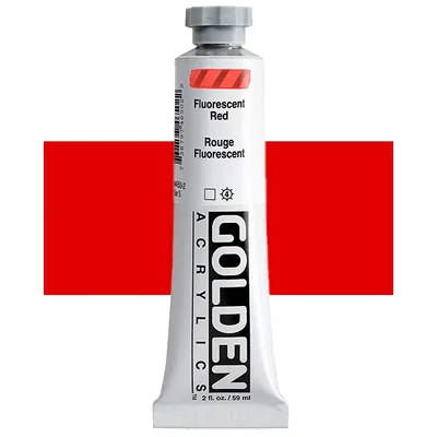 Golden Acrylics Heavy Body akrilfesték, 59 ml - 4650, fluorescent red