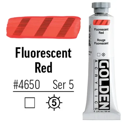 Golden Acrylics Heavy Body akrilfesték, 59 ml - 4650, fluorescent red