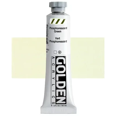 Golden Acrylics Heavy Body akrilfesték, 59 ml - 4900, phosphorescent green