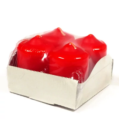 Adventi gyertya, 4 db - piros