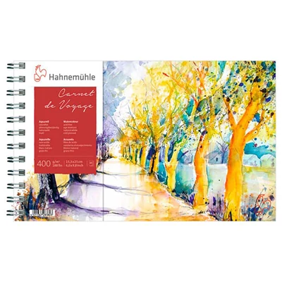 Hahnemühle Carnet de Voyage akvarellfüzet, 400 g, 15 lap, 15,3x25 cm, fekvő