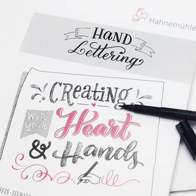 Hahnemühle Hand Lettering rajz- és vázlattömb, 170 g, 25 lap - A4