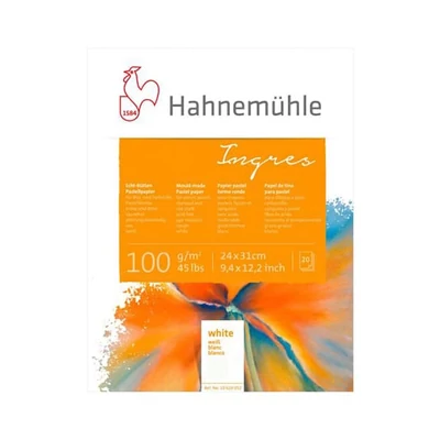 Hahnemühle Ingres tömb, 100 g, 20 lap, fehér - 24x31 cm