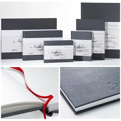 Hahnemühle Nostalgie rajz- és vázlatfüzet, 190 g, 40 lap - különféle méretekben