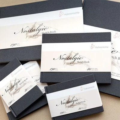 Hahnemühle Nostalgie rajz- és vázlatfüzet, 190 g, 40 lap - különféle méretekben
