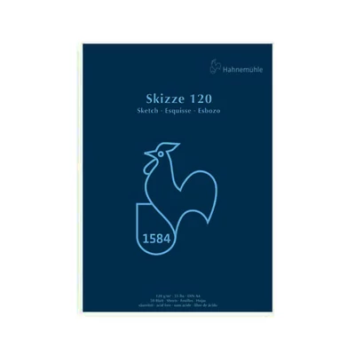 Hahnemühle Skizze 120 rajz- és vázlattömb, 120 g, 50 lap - A4, ragasztott