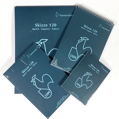 Hahnemühle Skizze 120 rajz- és vázlattömb, 120 g, 50 lap - különféle méretekben