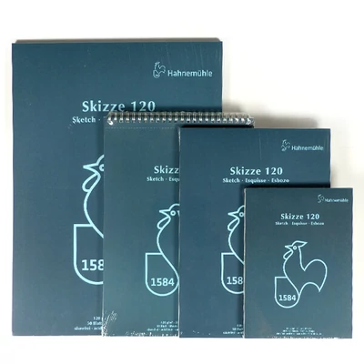 Hahnemühle Skizze 120 rajz- és vázlattömb, 120 g, 50 lap - különféle méretekben