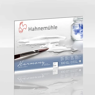 Hahnemühle akvarelltömb, Harmony, 300 g - 12 lap, A4, érdes