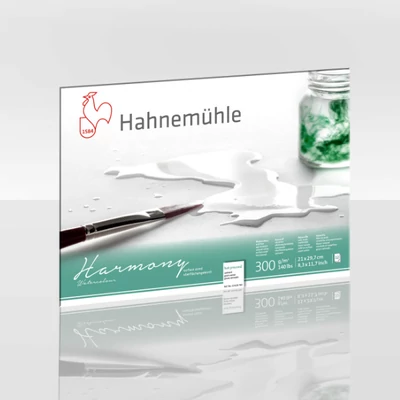 Hahnemühle akvarelltömb, Harmony, 300 g - 12 lap, A4, sima