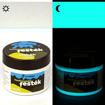 Innodekor foszforeszkáló, világító festék, 150 g - vízkék