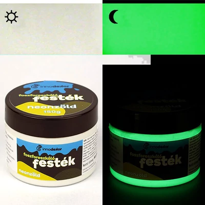 Innodekor foszforeszkáló, világító festék, 150 g - neonzöld