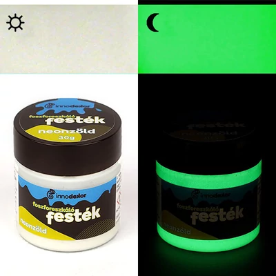 Innodekor foszforeszkáló, világító festék, 30 g - neonzöld