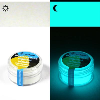 Innodekor foszforeszkáló, világító pigment, 15 g - vízkék