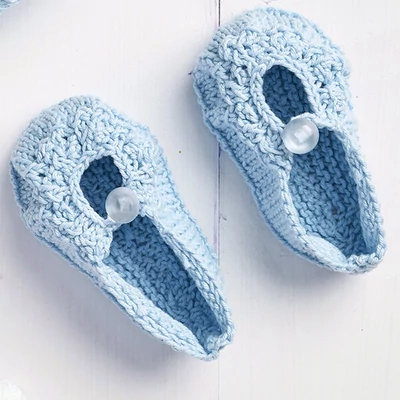 Kötőkészlet, Anchor Baby Pure Cotton - Sapka és cipő, kék