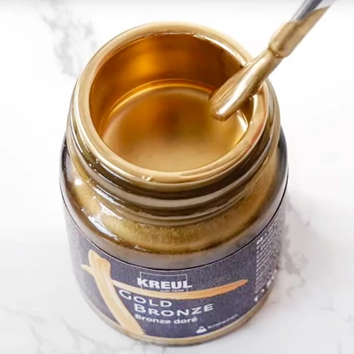 Porcelánfilc, HobbyLine Metallic - kontúr arany, 16424