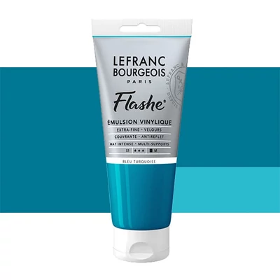 L&B Flashe vinil festék (akrilfesték), 80 ml - 050, turquoise blue