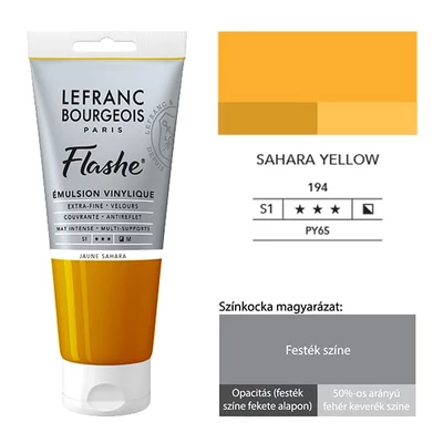 L&amp;amp;B Flashe vinil festék (akrilfesték), 80 ml - 194, sahara yellow