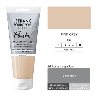 L&amp;amp;B Flashe vinil festék (akrilfesték), 80 ml - 254, pink grey