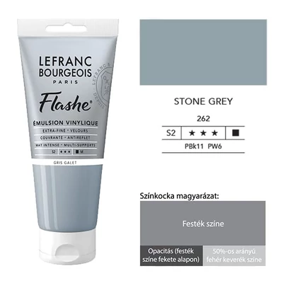 L&amp;B Flashe vinil festék (akrilfesték), 80 ml - 262, stone grey