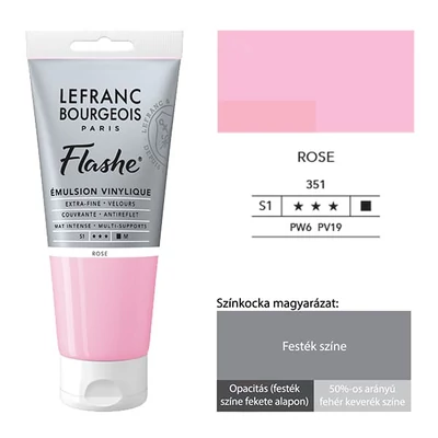 L&amp;B Flashe vinil festék (akrilfesték), 80 ml - 351, rose
