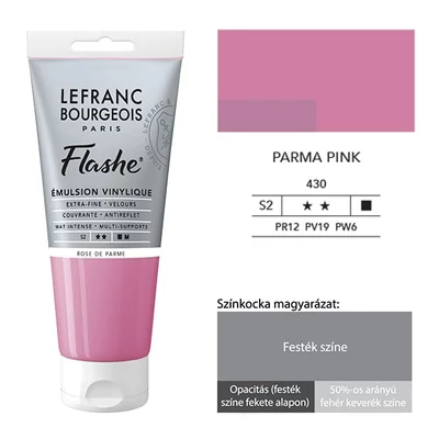 L&amp;B Flashe vinil festék (akrilfesték), 80 ml - 430, parma pink
