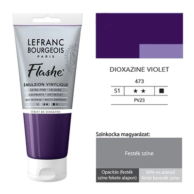 L&amp;B Flashe vinil festék (akrilfesték), 80 ml - 473, dioxazine violet