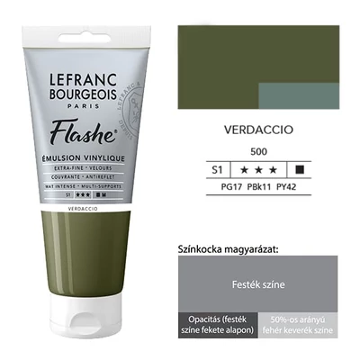 L&amp;B Flashe vinil festék (akrilfesték), 80 ml - 500, verdaccio