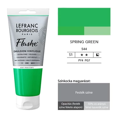 L&amp;B Flashe vinil festék (akrilfesték), 80 ml - 544, spring green