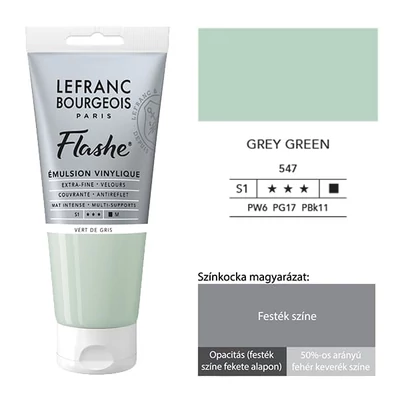 L&amp;B Flashe vinil festék (akrilfesték), 80 ml - 547, grey green