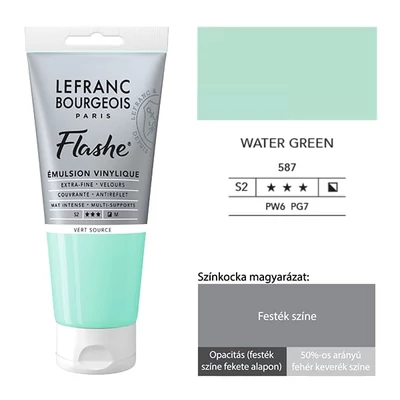L&amp;amp;B Flashe vinil festék (akrilfesték), 80 ml - 587, water green