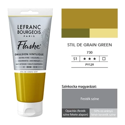 L&amp;B Flashe vinil festék (akrilfesték), 80 ml - 730, stil de grain green