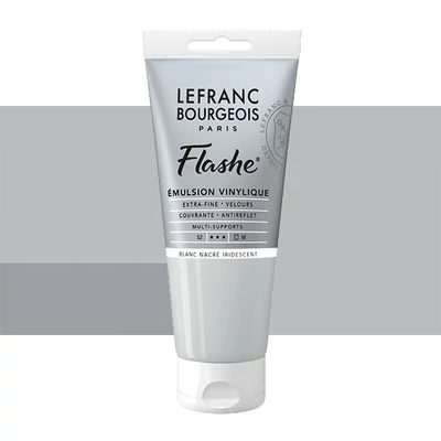 L&amp;B Flashe vinil festék (akrilfesték), 80 ml - 822, iridescent pearl white