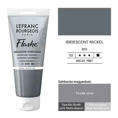 L&amp;B Flashe vinil festék (akrilfesték), 80 ml - 833, iridescent nickel