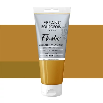 L&amp;B Flashe vinil festék (akrilfesték), 80 ml - 834, iridescent light gold