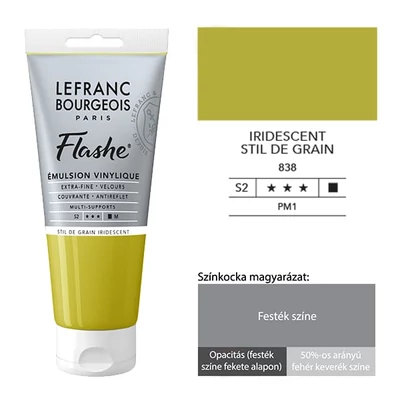 L&amp;B Flashe vinil festék (akrilfesték), 80 ml - 838, iridescent stil de grain