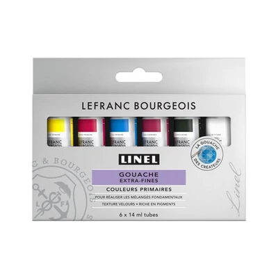 L&amp;B Linel extra fine gouache festék készlet, 6x14 ml