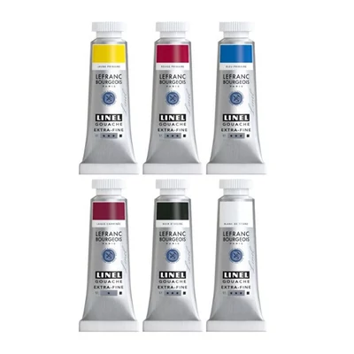 L&amp;B Linel extra fine gouache festék készlet, 6x14 ml