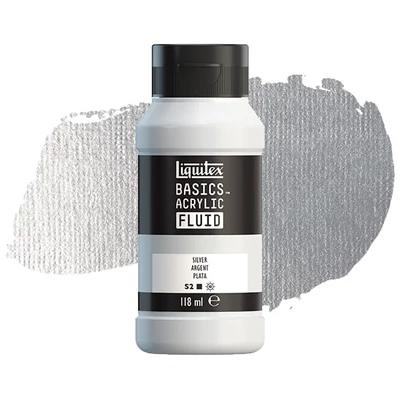 Liquitex Basics Fluid akrilfesték, 118 ml - 052, silver