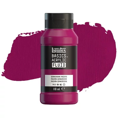 Liquitex Basics Fluid akrilfesték, 118 ml - 114, quinacridone magenta