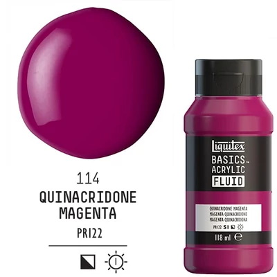 Liquitex Basics Fluid akrilfesték, 118 ml - 114, quinacridone magenta