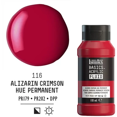 Liquitex Basics Fluid akrilfesték, 118 ml - 116, alizarin crimson permanent hue